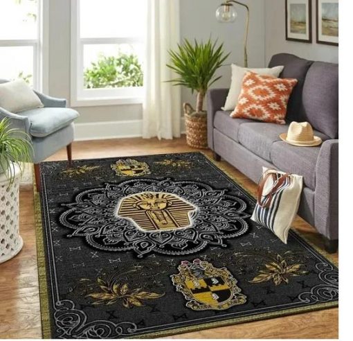 Alpha Phi Alpha 1906 Frat Inc Crest Sphinx Symbol Black Rug