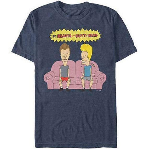 Beavis And Butthead Couch Heads Classic Mtv Logo Shirt