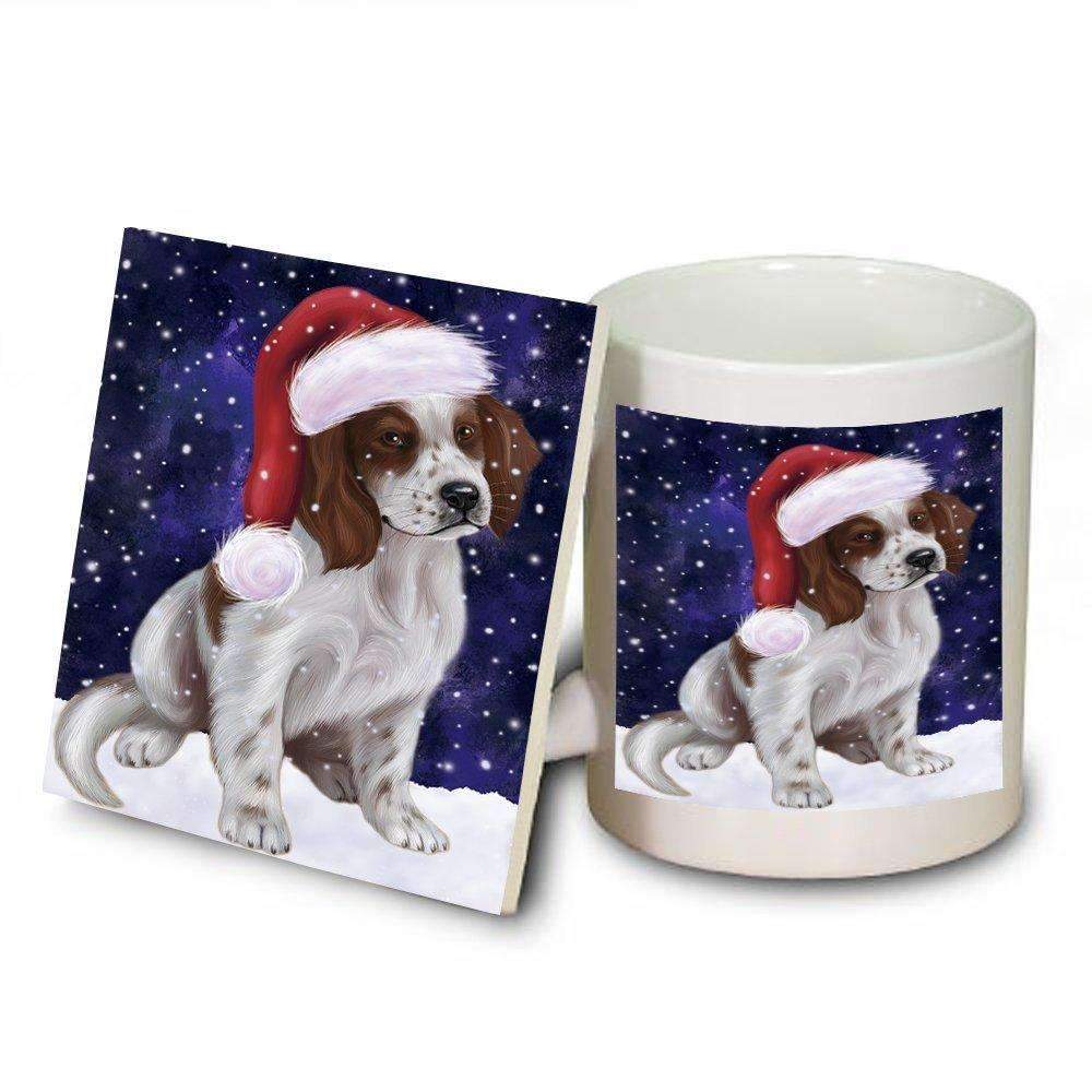 Let It Snow Happy Holidays Irish Setter Puppy Christmas Mug And Coaster Set Muc0300