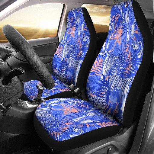 White Bengal Tigers Pattern Universal Fit Car Seat Covers 3668