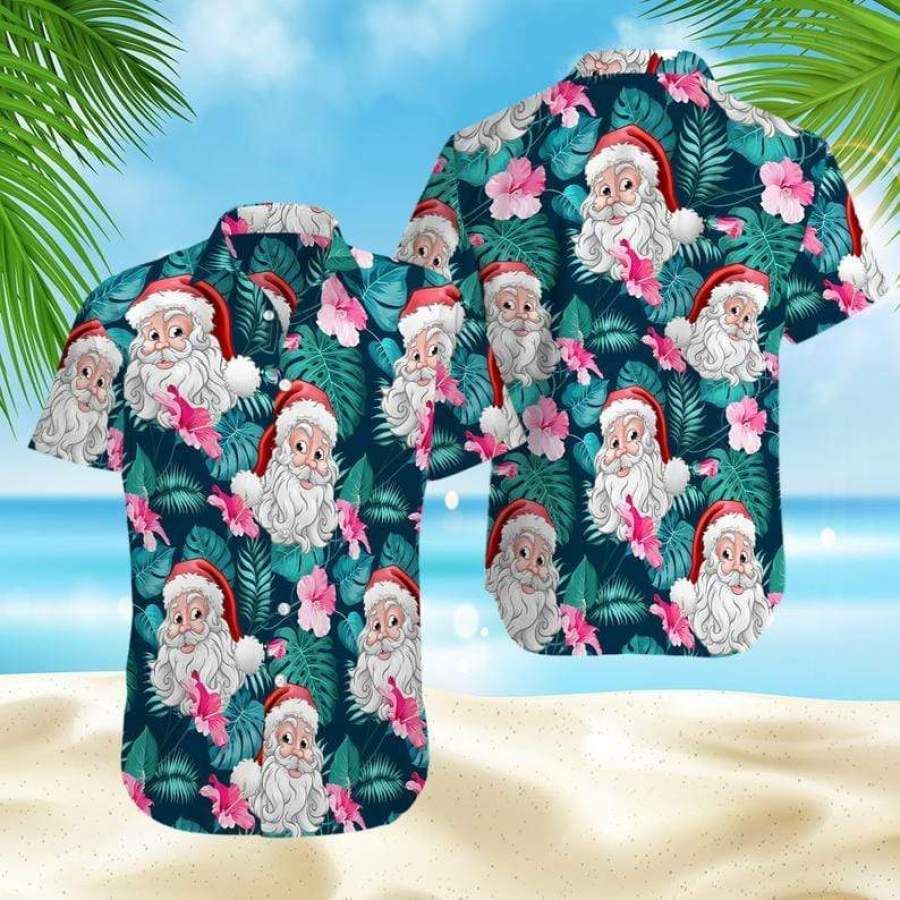 Christmas Santa Claus Beautiful Funny Hawaii Aloha Shirts Ha65107