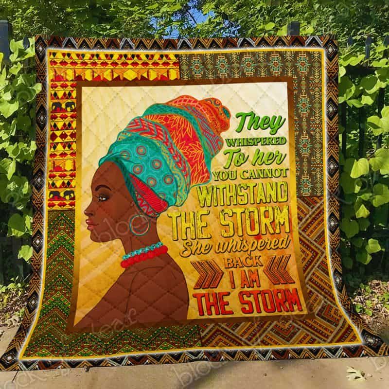 October Queen Melanin, African American Cozy Fleece Blanket Sherpa Blanket