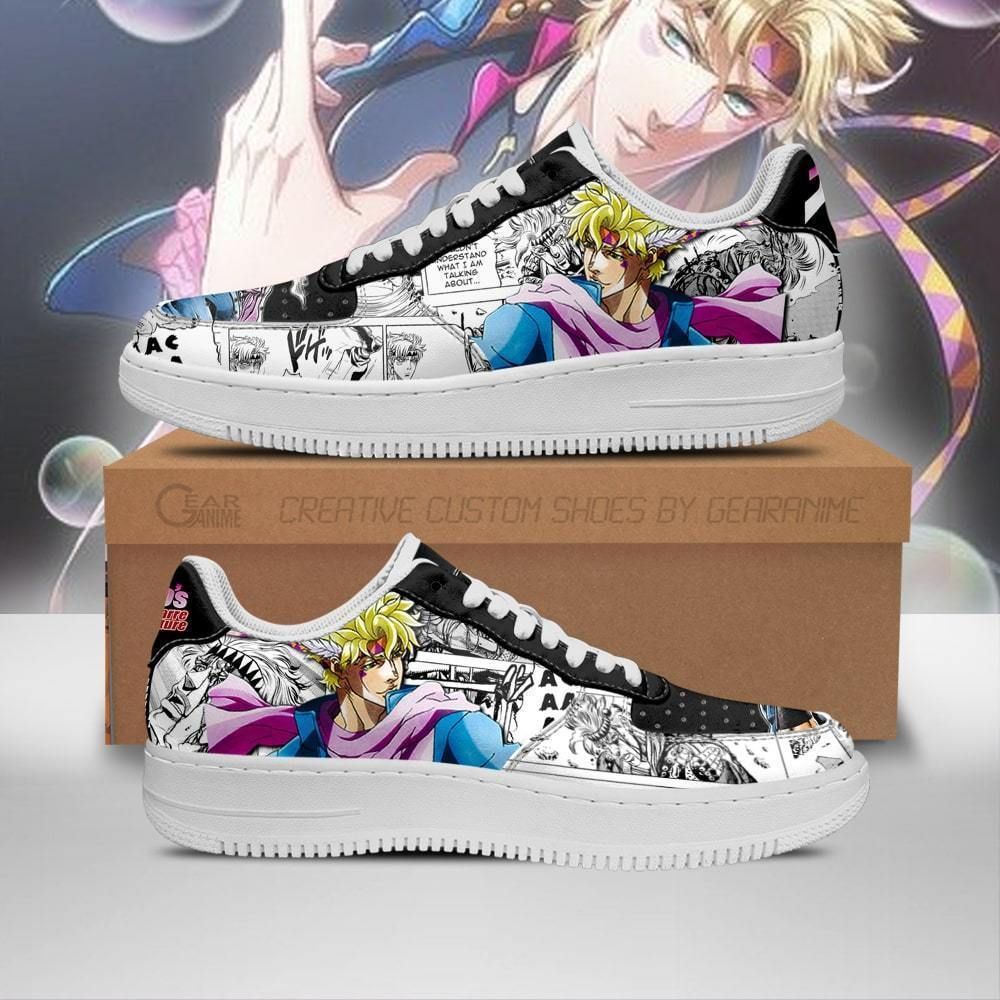 Caesar Zeppeli Manga Style Jojo’S Air Force Shoes Sneakers Custom Anime