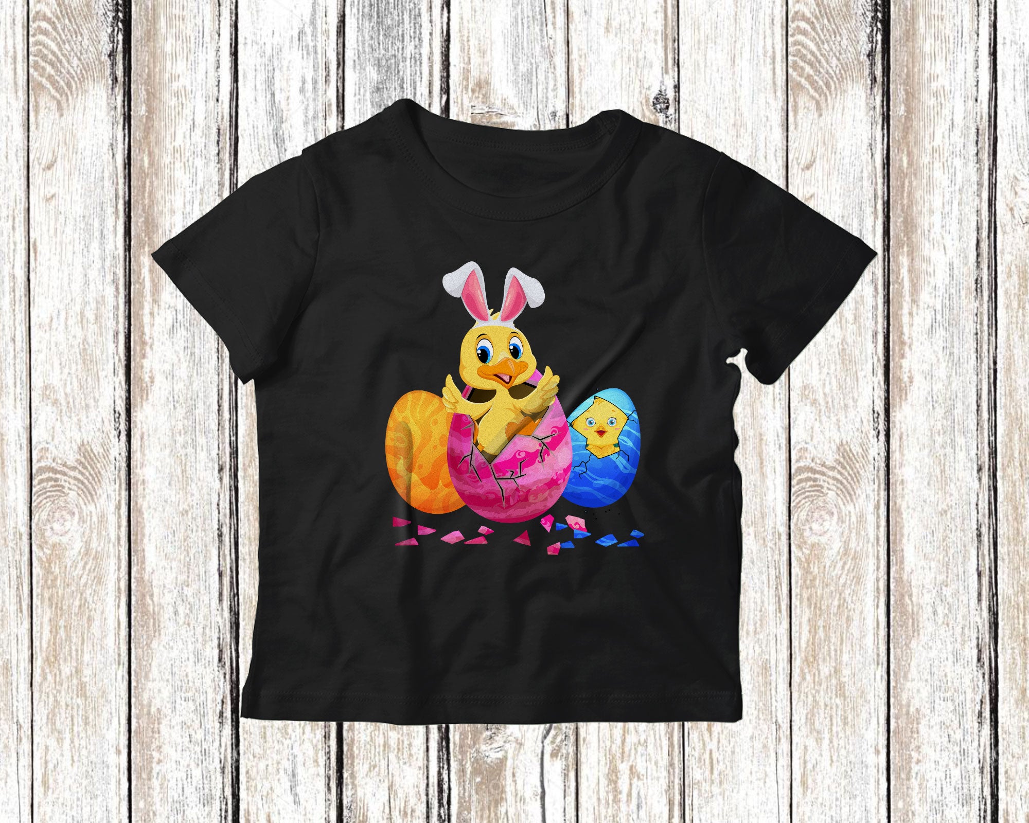 Bunny Chick In Easter Eggs Funny Cute Easter Day Kids Rabbit Bunny Chick Lover Gifts T-Shirt