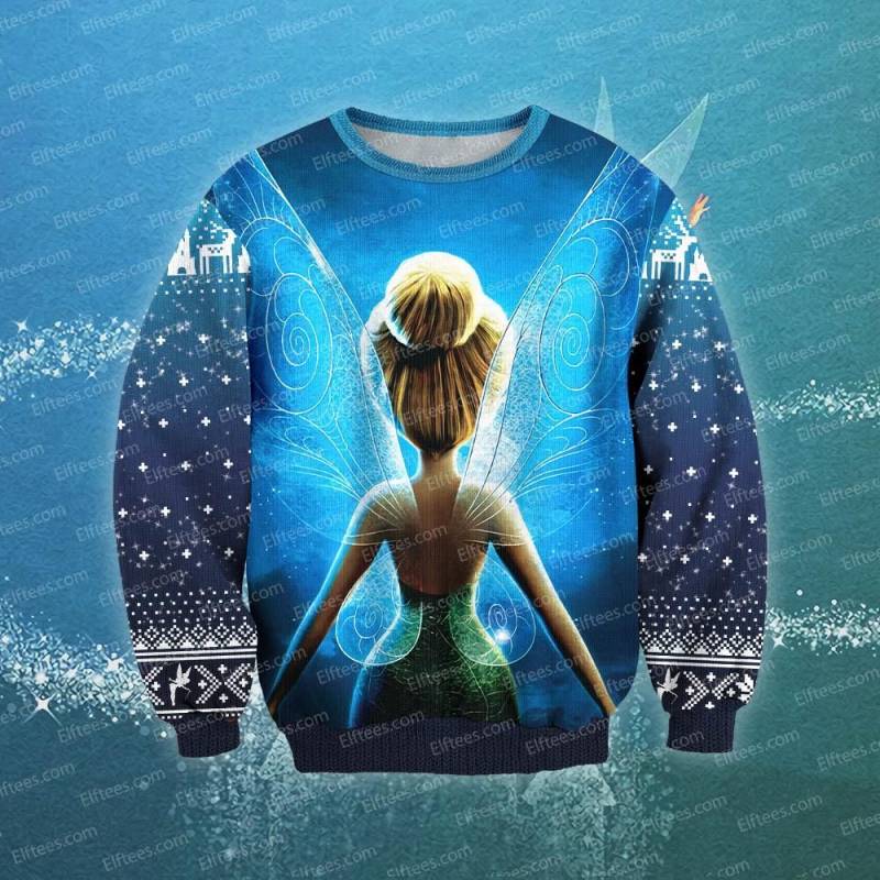 Tinker Bell Fairy Knitting Pattern 3D Print Ugly Christmas Sweater – FAIRY02