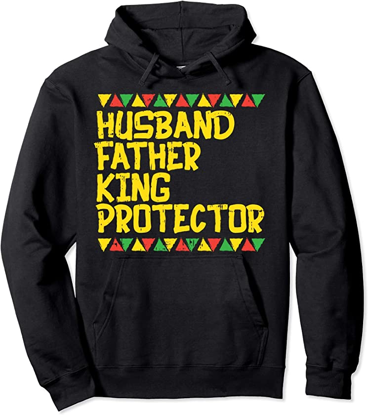 Husband Father King Protector Kente Black African Men Gift Pullover Hoodie