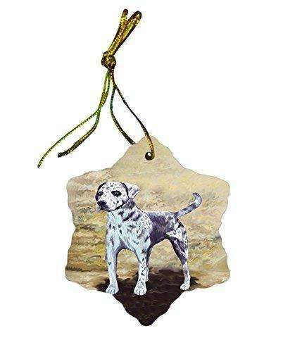 Catahoala Leopard Dog Dog Christmas Snowflake Ceramic Ornament