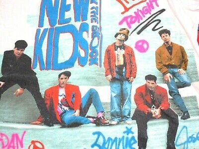 Vintage 1989 1990 Nkotb New  On The Block Shirt (s) Aop Backstreet Nsync Vtg 9989