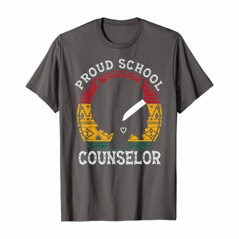 Proud School Counselor Black History Month African Woman T-shirt