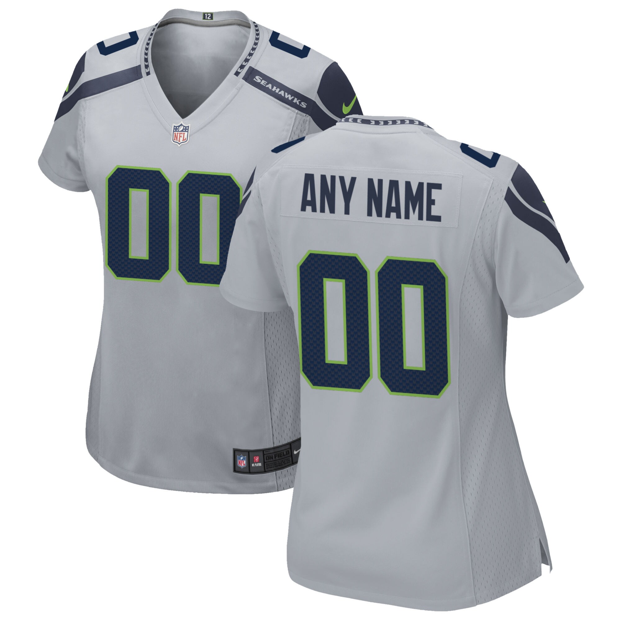 Women’s Gray Seattle Seahawks Alternate Custom Game Jersey