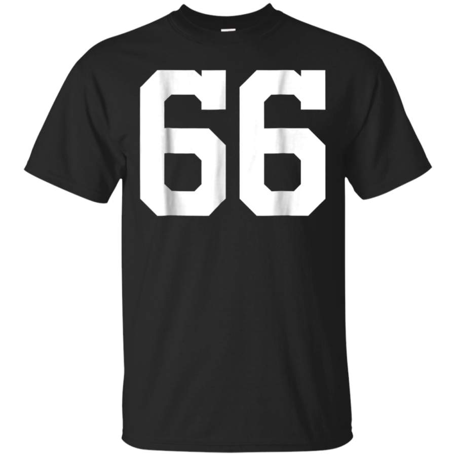 AGR 66 Sports Jersey Number T-Shirt for Team Fan Player Coach