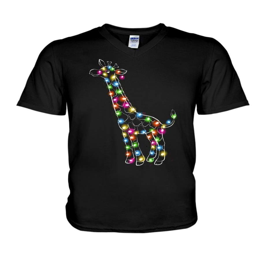 Giraffe Coloful Light Guys V-Neck