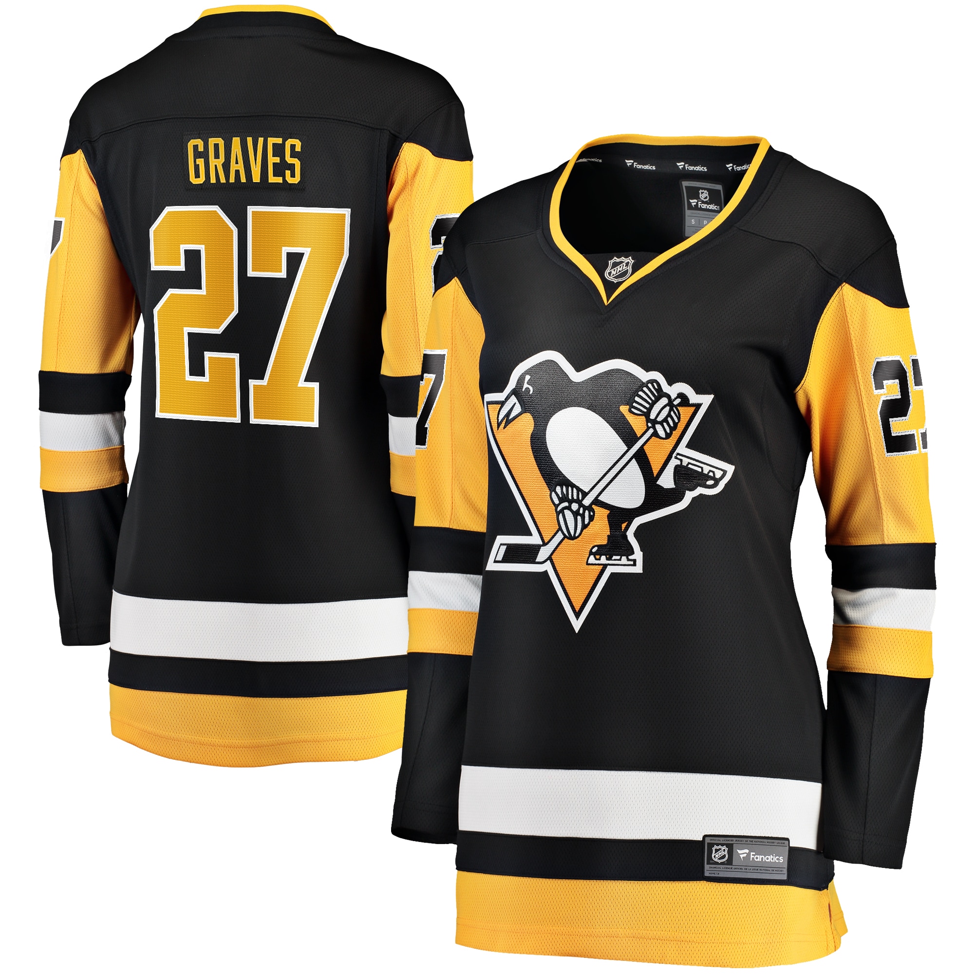 Ryan Graves Pittsburgh Penguins Branded Women's Home Breakaway Player Jersey – Black