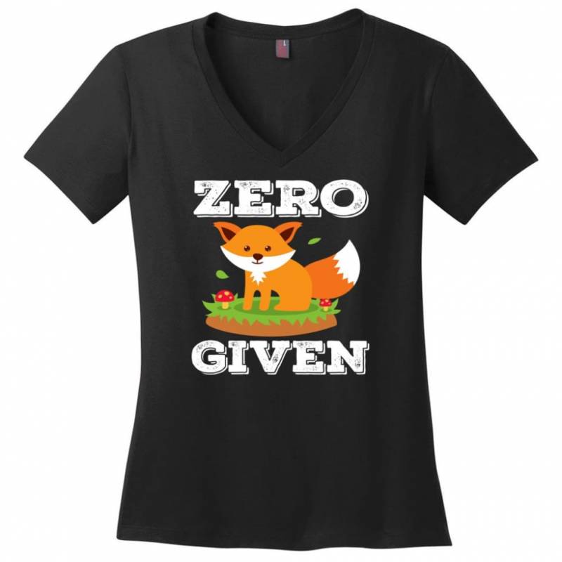 Animal Lover Gift Shirt Cute Zero Fox Given Ladies V Neck