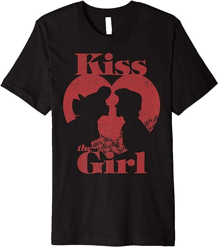 The Little Mermaid Ariel And Eric Kiss The Girl Premium T-Shirt