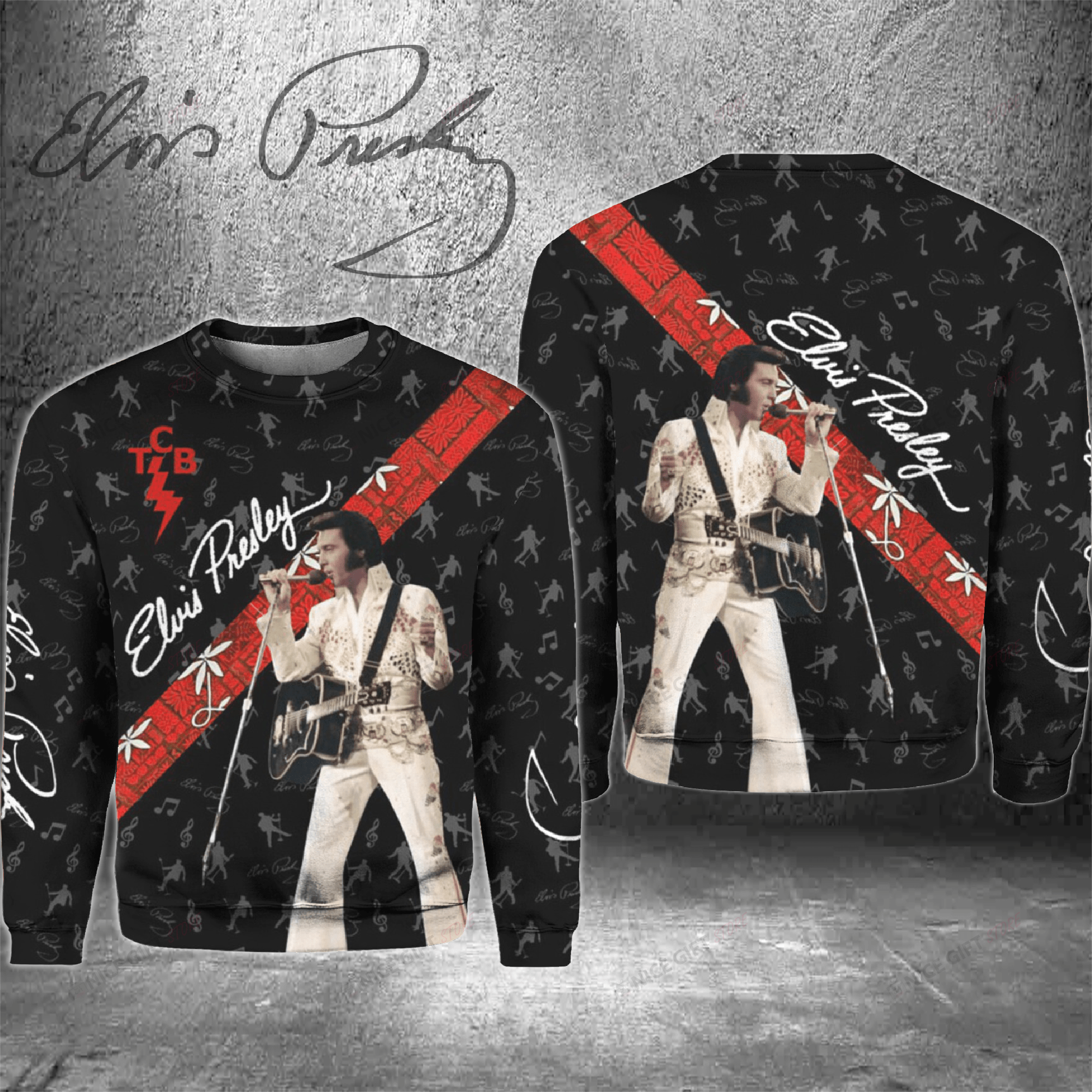 Elvis Presley Crewneck Sweatshirt 3Cs-C3I3