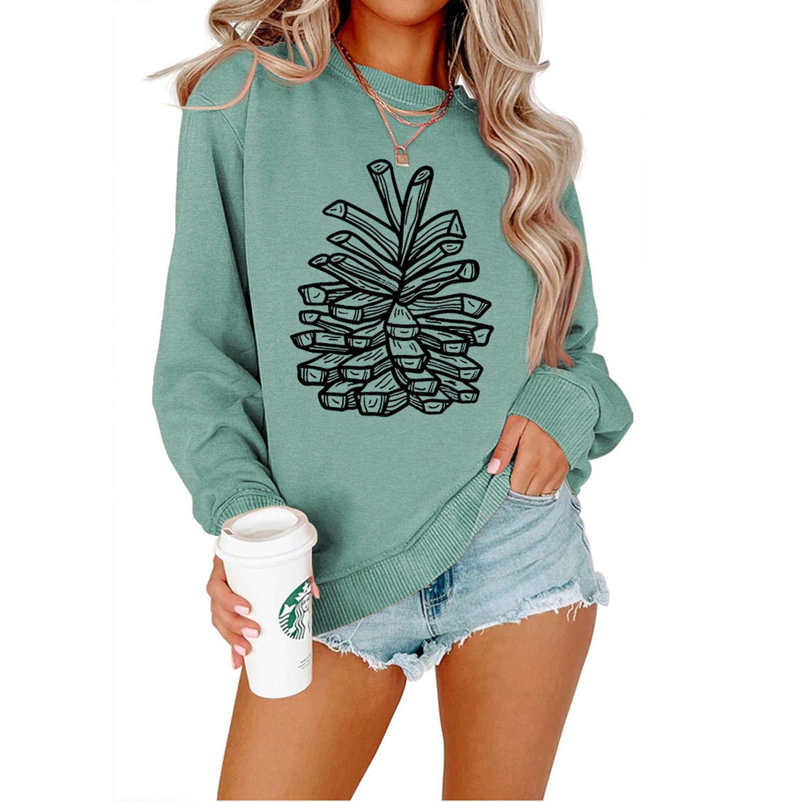 Christmas Elk Print Oversized Hoodie Cute Cartoon Women Sweatshirt Hoodies Pull Femme Women’s Sweatshirts Y2k Clothes Hoodies alx