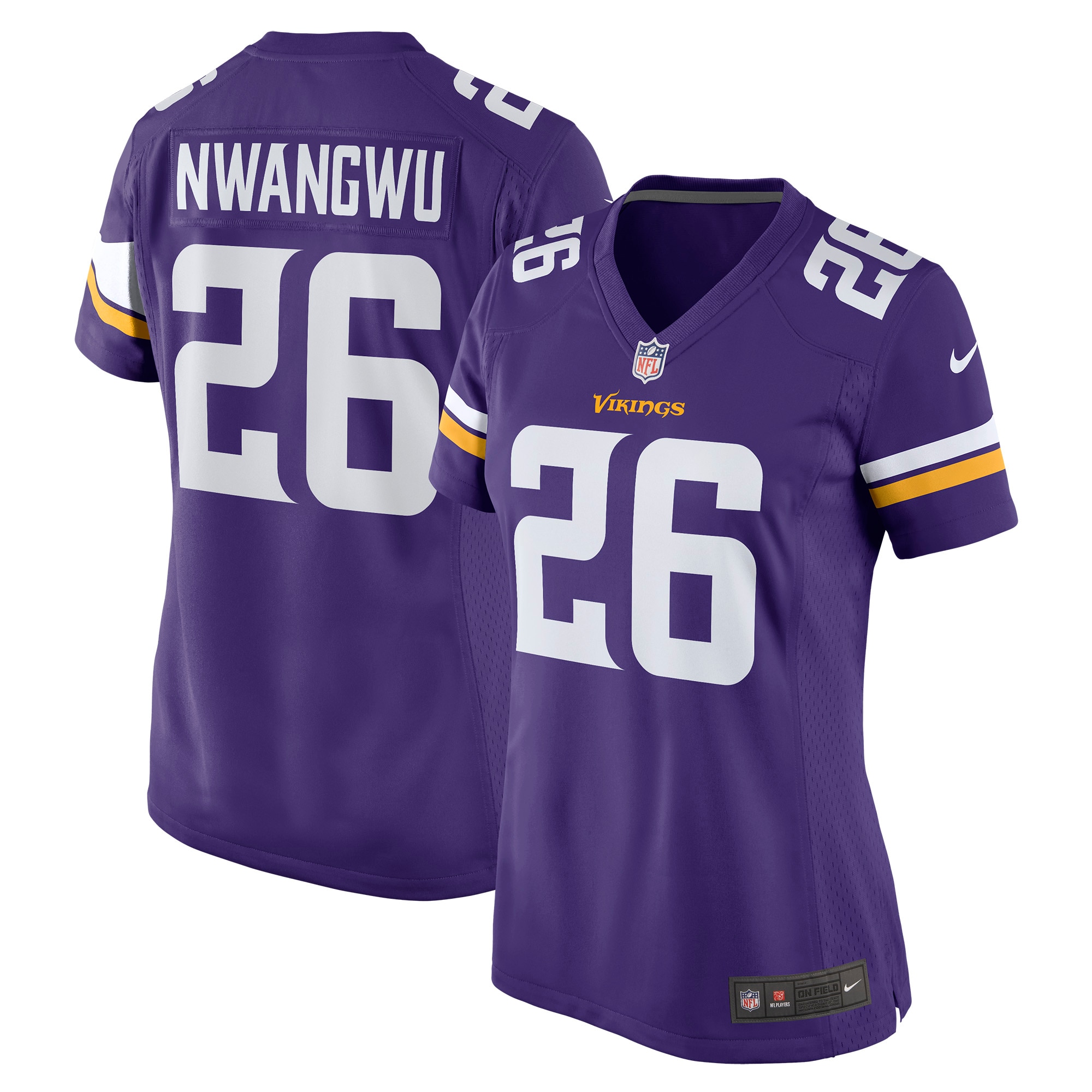 Women’s Minnesota Vikings Kene Nwangwu Purple Game Jersey