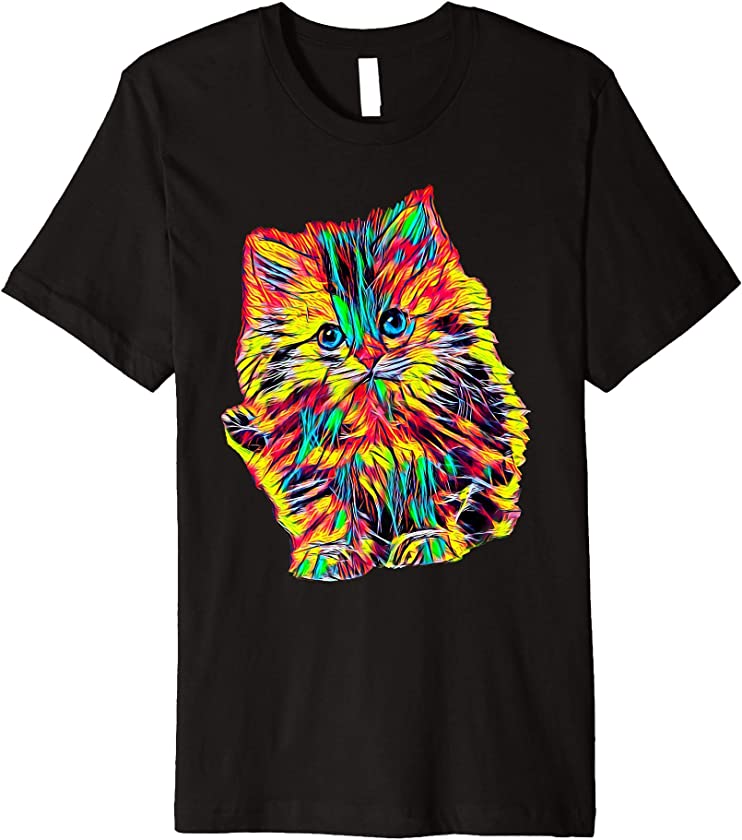 Colorful Persian Cat Kitten Premium T-Shirt