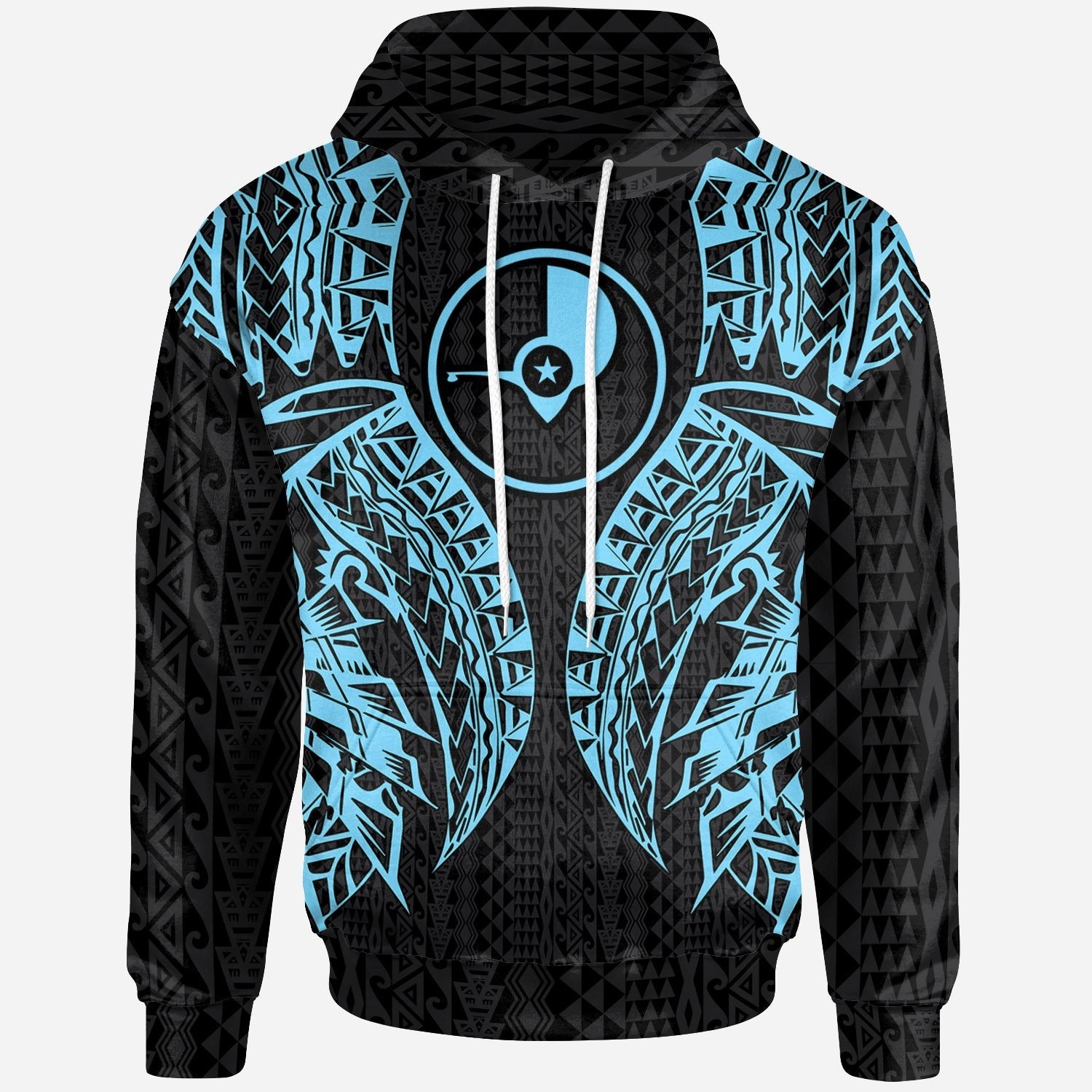 Yap Hoodie – Micronesian Lion Head Neon Style