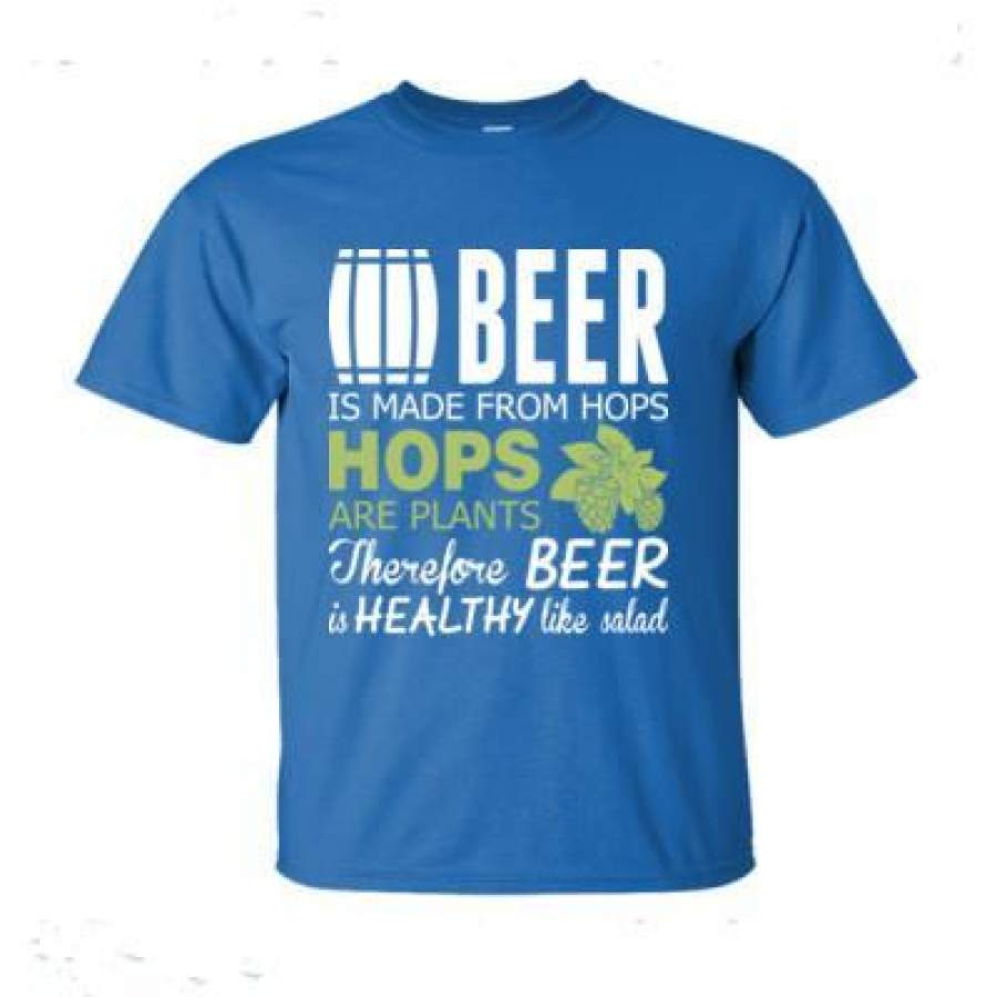 AGR Beer Is Made From Hops Are Plants Healthy Like Salad – Ultra-Cotton T-Shirt