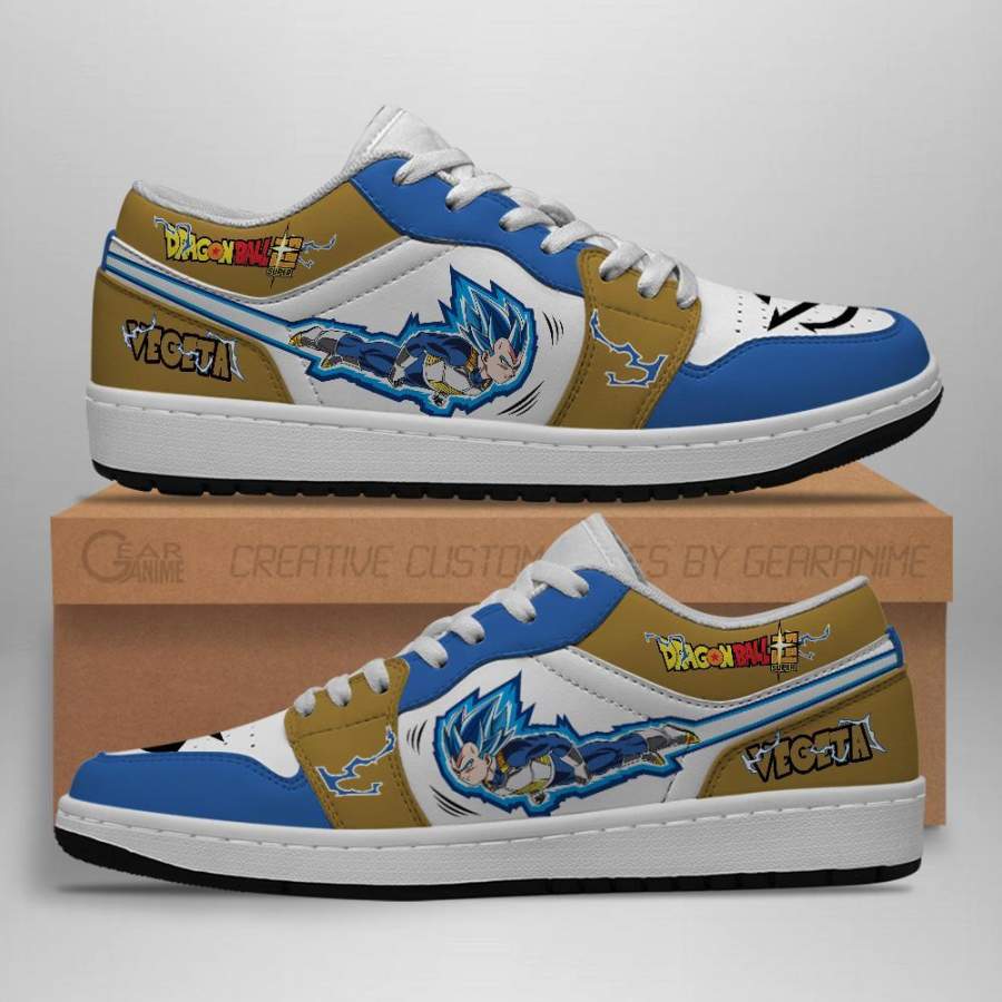 Vegeta Blue Low Sneakers Dragon Ball Supers Anime Shoes Fan Gift Idea MN07