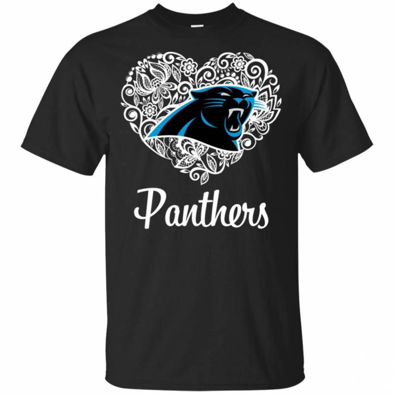 Carolina Panthers Lace Heart Shirts