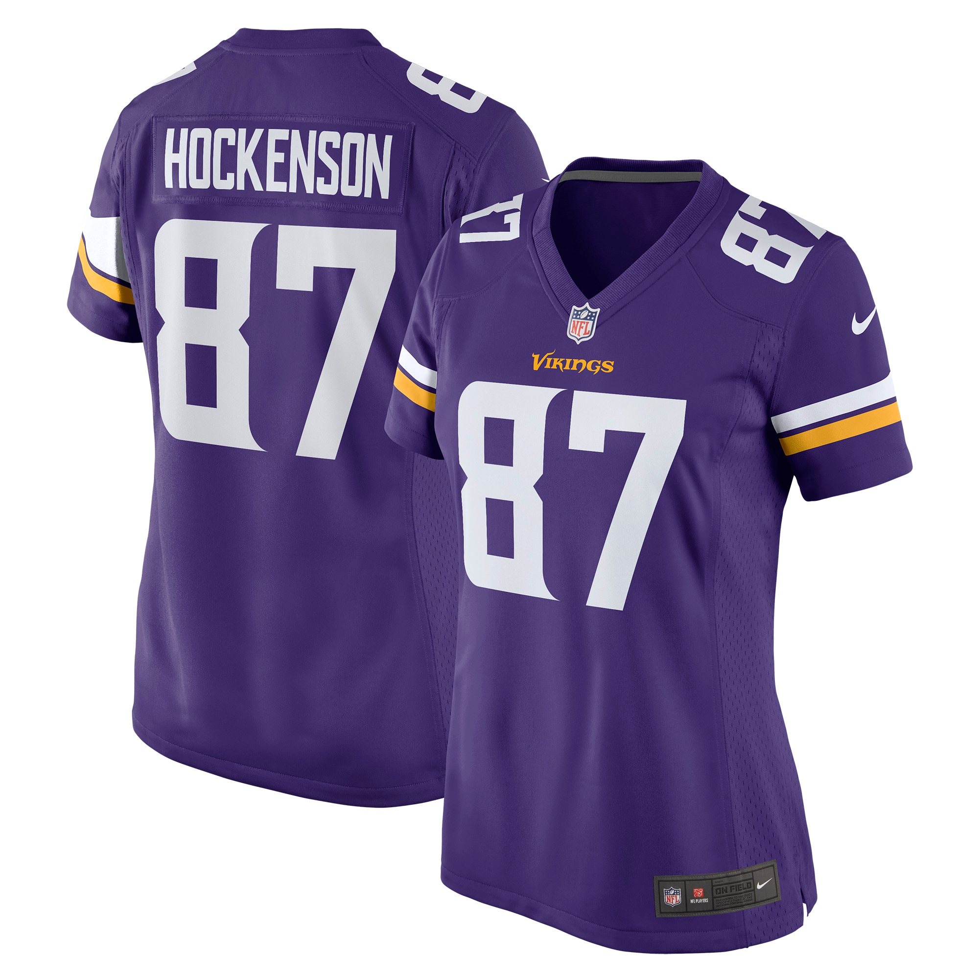 Women’s Minnesota Vikings T.J. Hockenson Purple Game Player Jersey