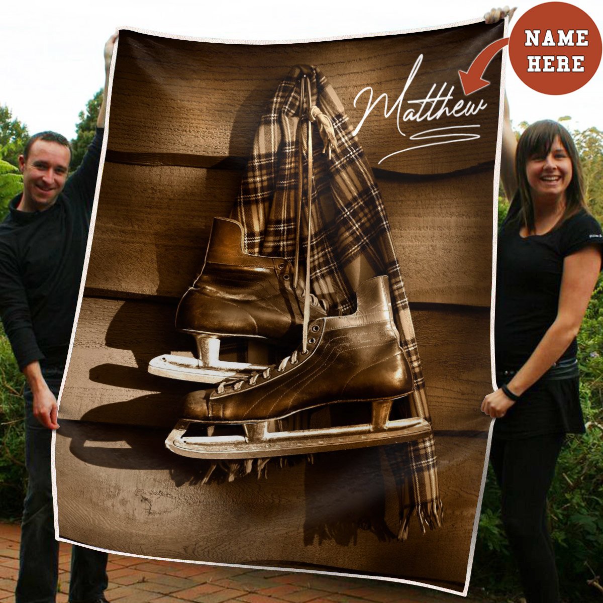 Hockey – Vintage Shoes – Custom Blanket – G281119Do