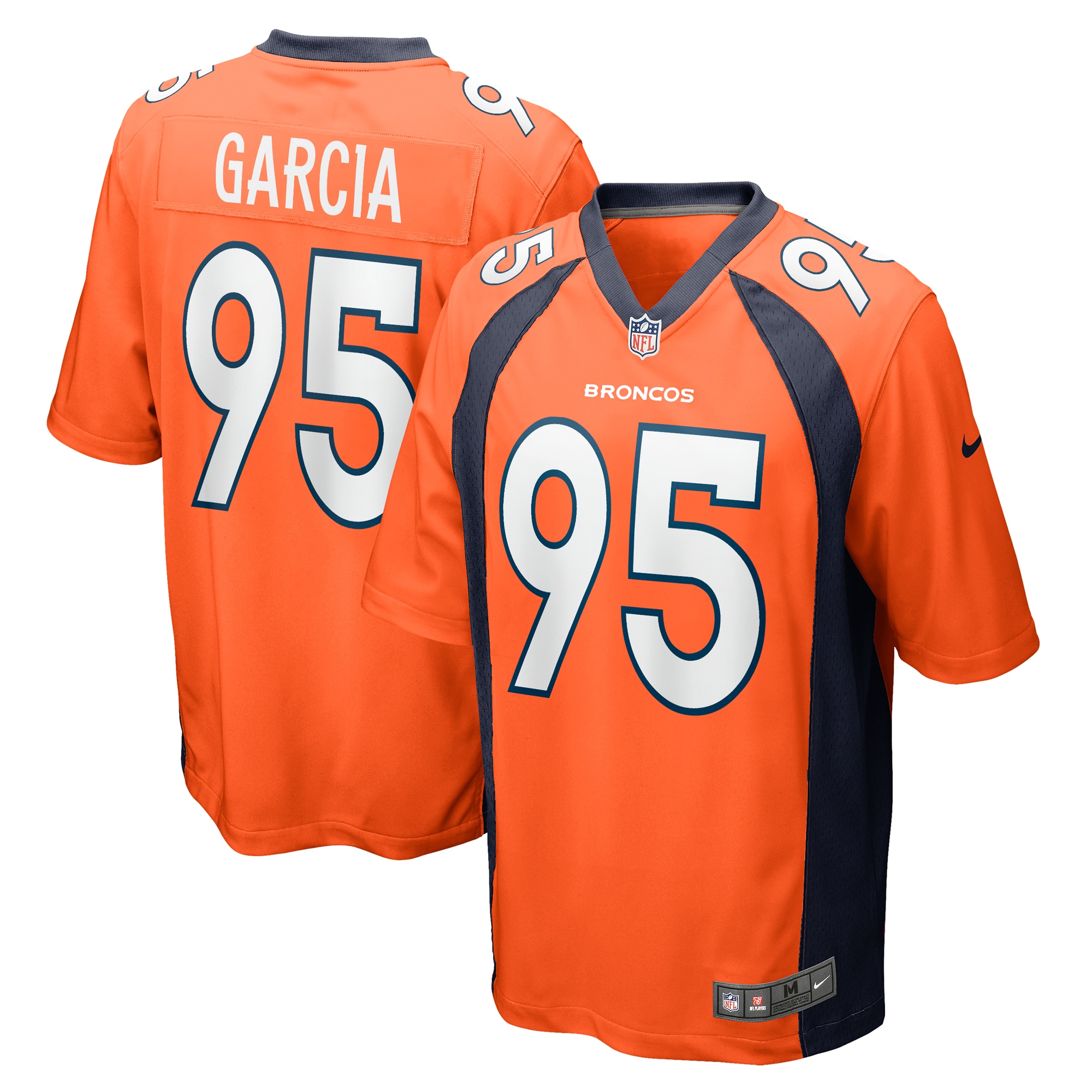 Elijah Garcia Denver Broncos Team Game Jersey – Orange