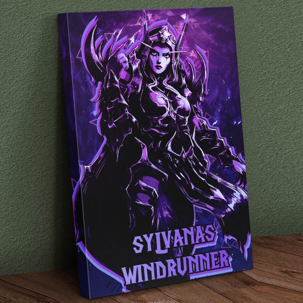 Sylvanas Windrunner 80s Retro Canvas Gift for Friend Birthday Gift Warm Home Decor Wall Art Visual Art