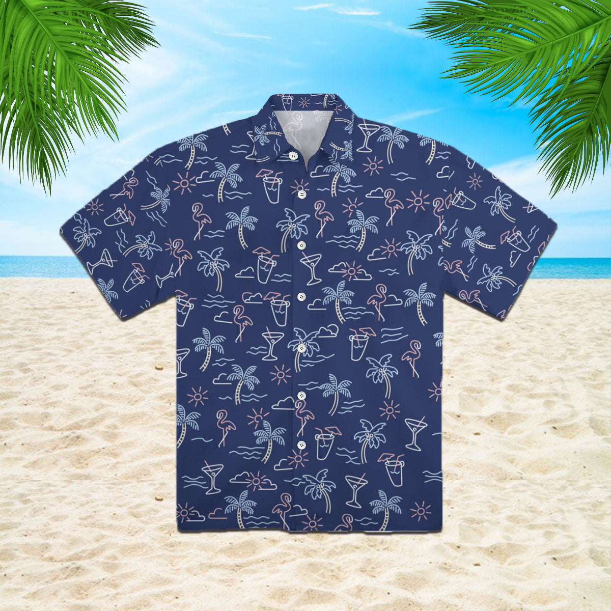 Beach Party Tropical Flamingo Hawaiian Shirt – For Men And Women