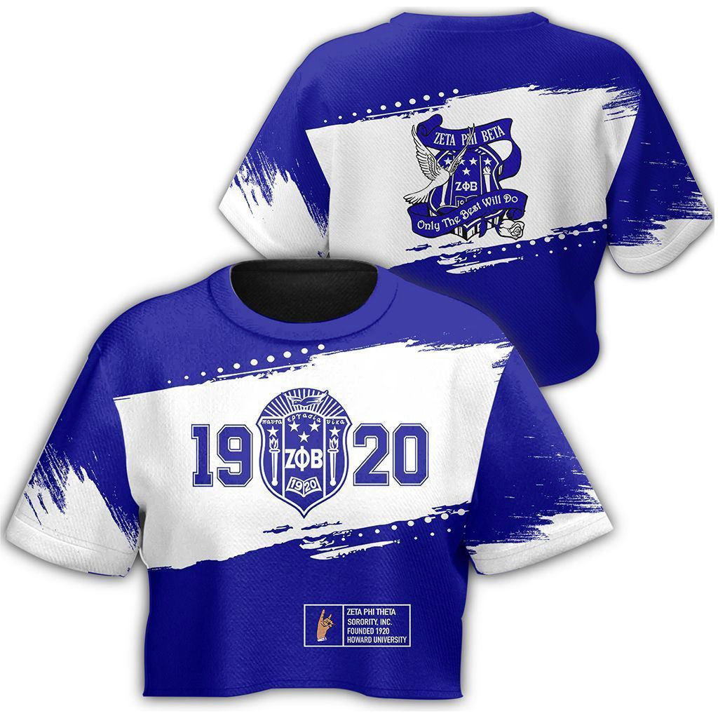 Sorority Tshirt – Zeta Phi Beta University Croptop Tshirt