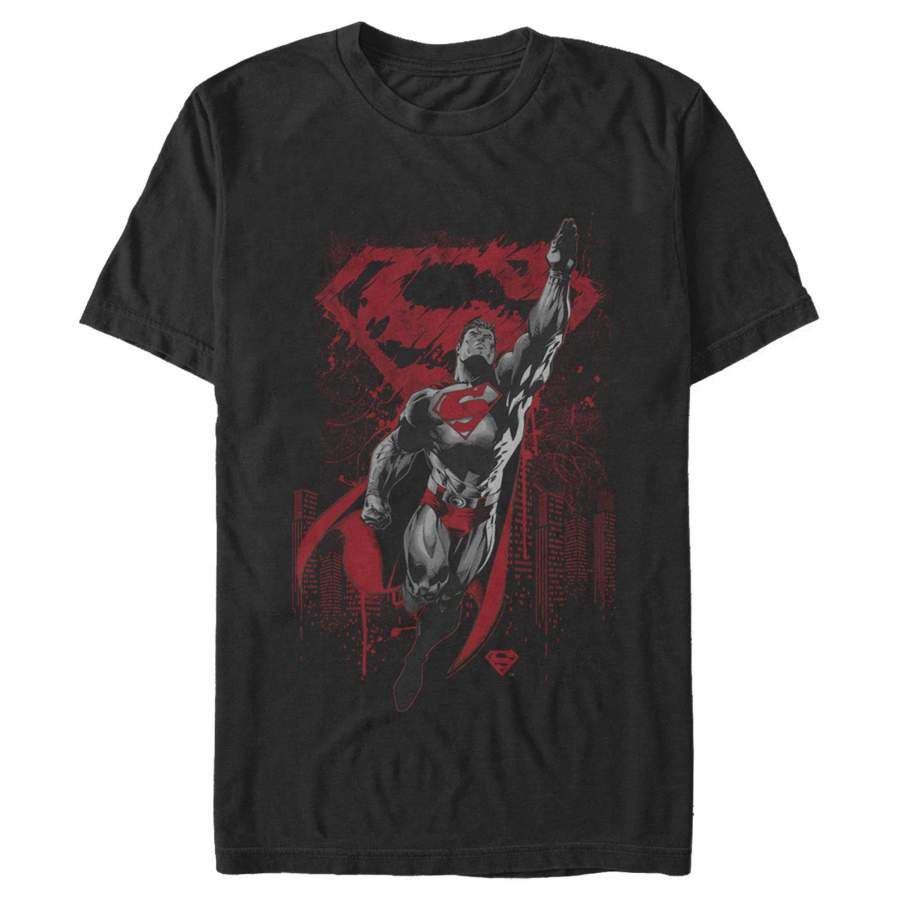 Superman Men’s Grunge Hero Flight  T Shirt