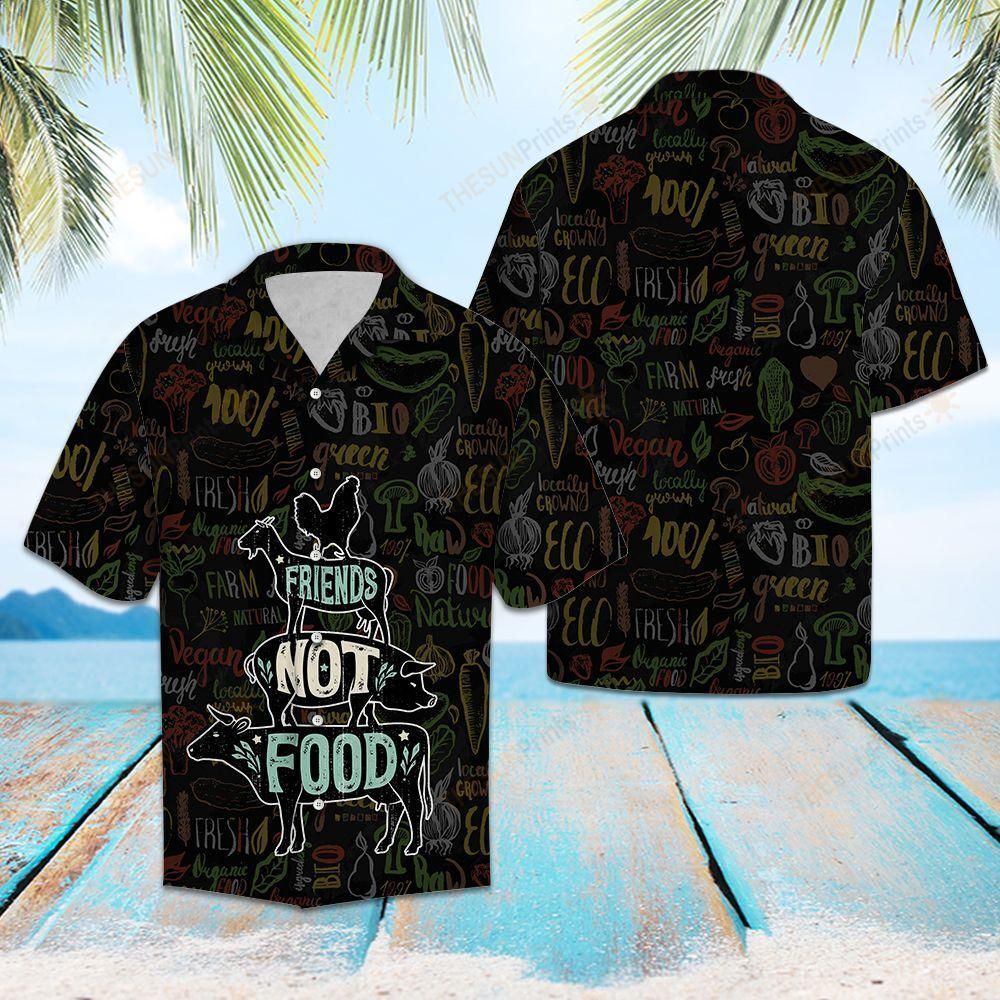 Friends Not Food Vegan Hawaiian Shirt Ha19132