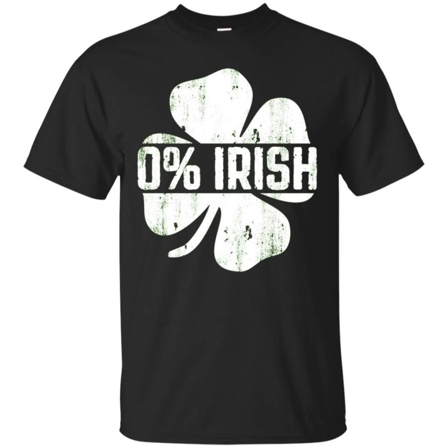 0% Irish T-Shirt Vintage St. Patrick Day Gift Shirt