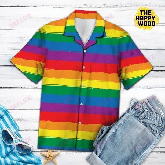 Lgbt Hawaiian Fathers Day Gift Idea For Dad All Over Printed Shirt Size S Ha70576