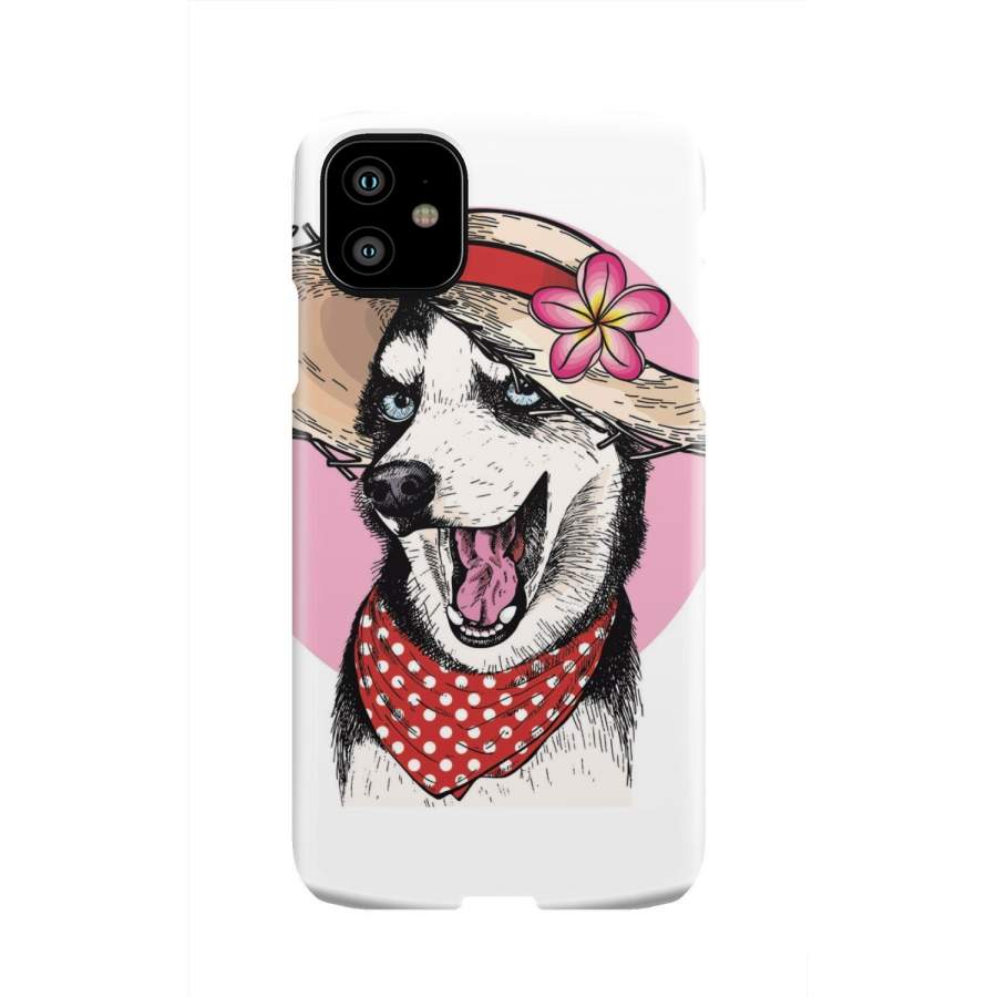 Siberian Husky Hat Print Iphone & Android Phone Cases