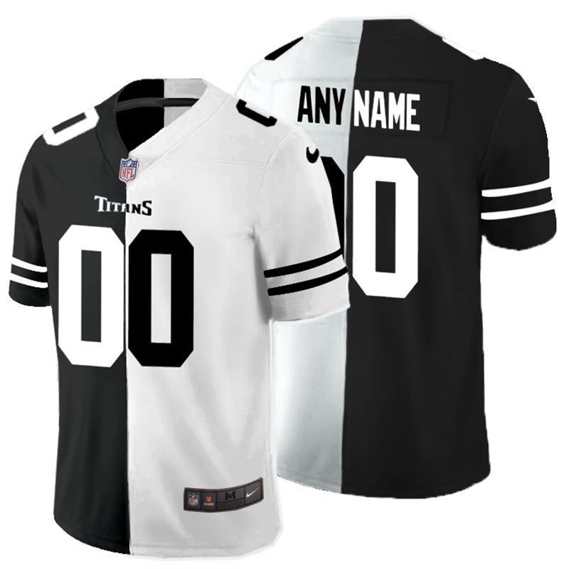 Tennessee Titans NFL 2020personalized Custom Black And White Custom Jersey