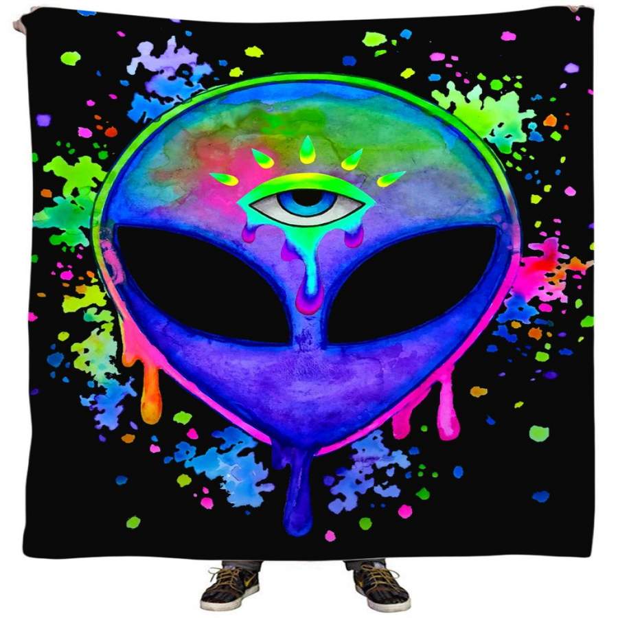 SPLATTER ALIEN QUILT BLANKET