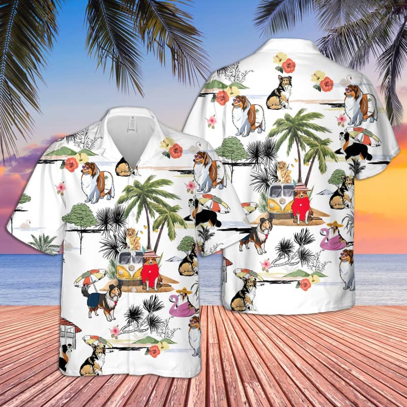 Unisex Collie Beach Hawaii Shirt Ha75207