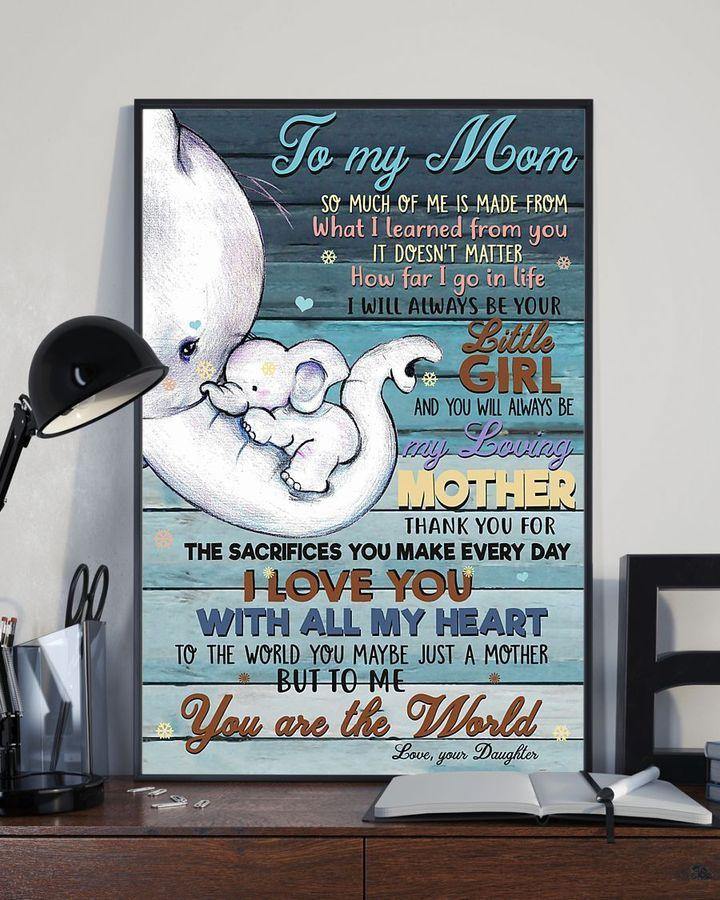 [Personalized Name] You Are The World Elephant – Gift For Mother’S Day, Gift For Home Decor For Family – Matte Canvas