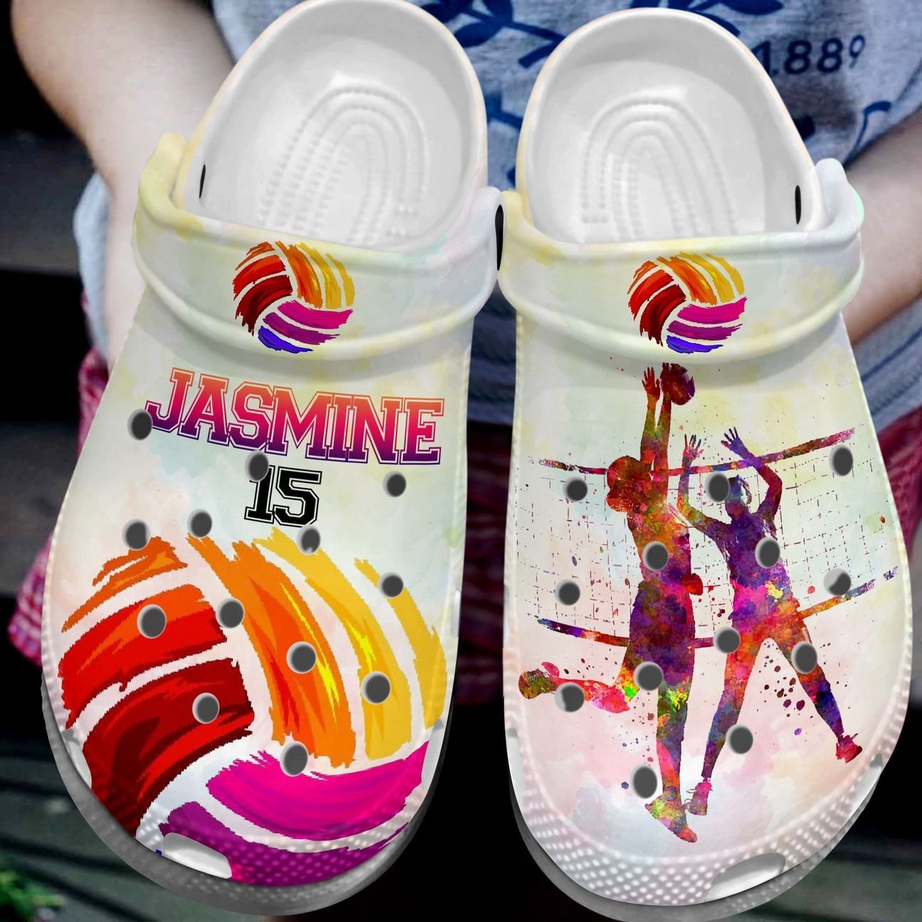 Volleyball Personalized Clog, Custom Name, Text, Color, Number Fashion Style For Women, Men, Kid, Print 3D Play Volleyball