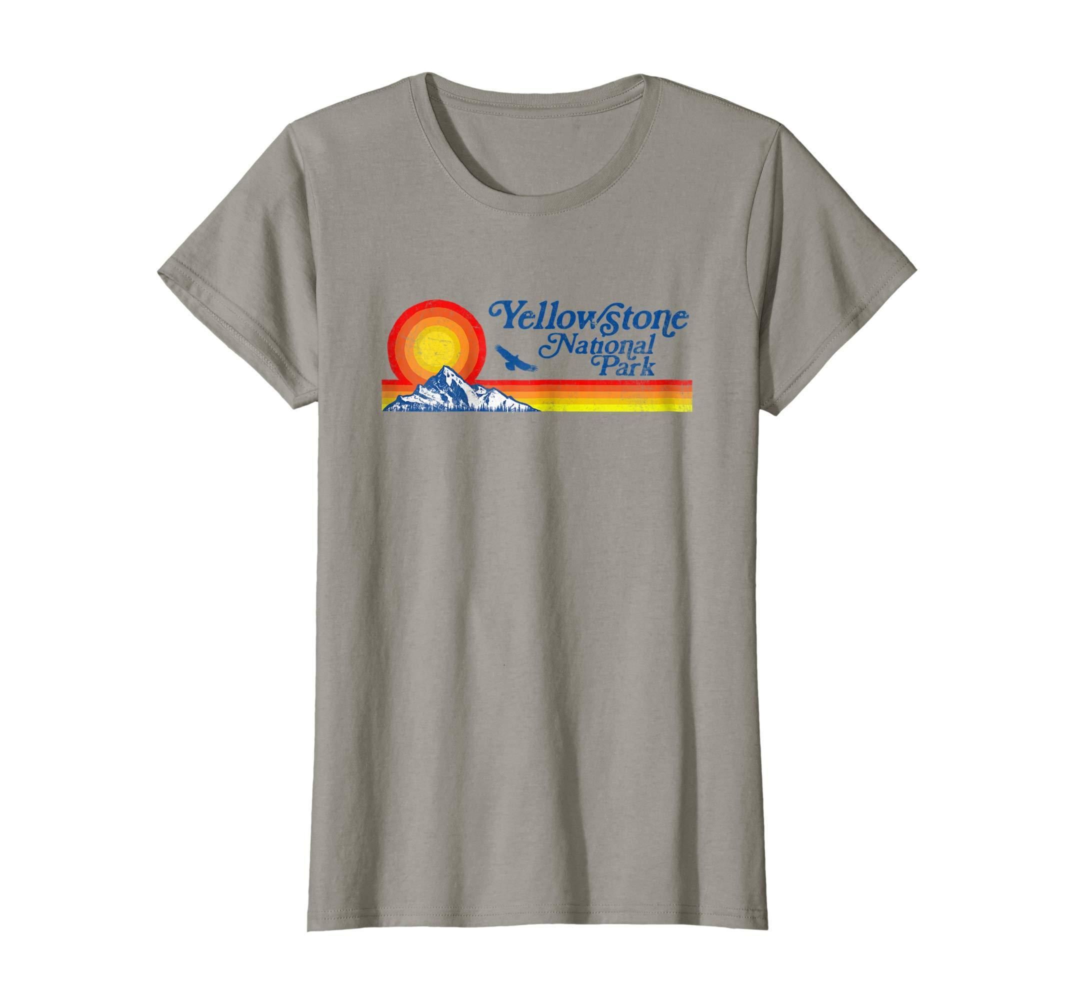 Yellowstone National Park Mountains Vintage Retro Shirt