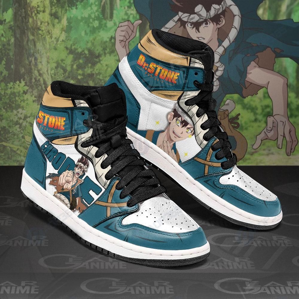 Chrome Sneakers Dr Stone Custom Anime Shoes Air Jordan 13 Shoes Hajd2403223