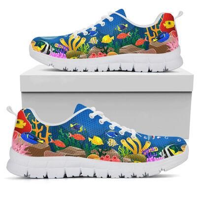 Dolphin Under The Sea Sneakers Shoes For Women, Shoes For Men Sneaker Custom Shoes