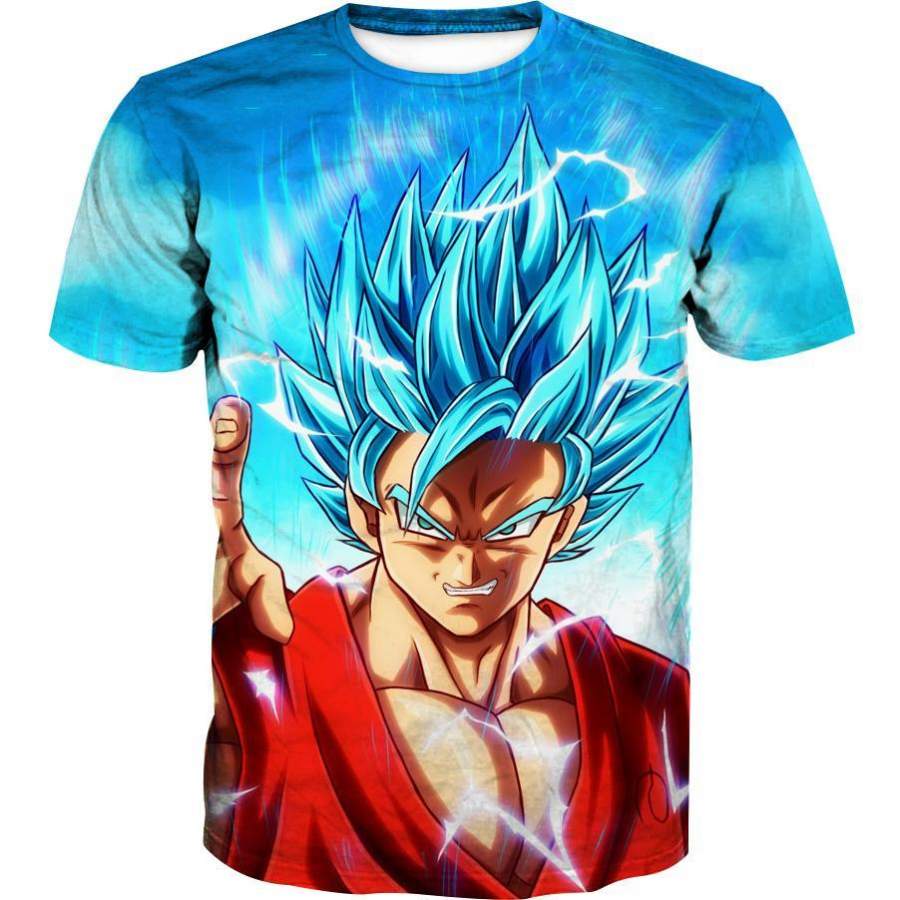 Super Saiyan Blue Goku T-Shirt – Dragon Ball Super Clothing