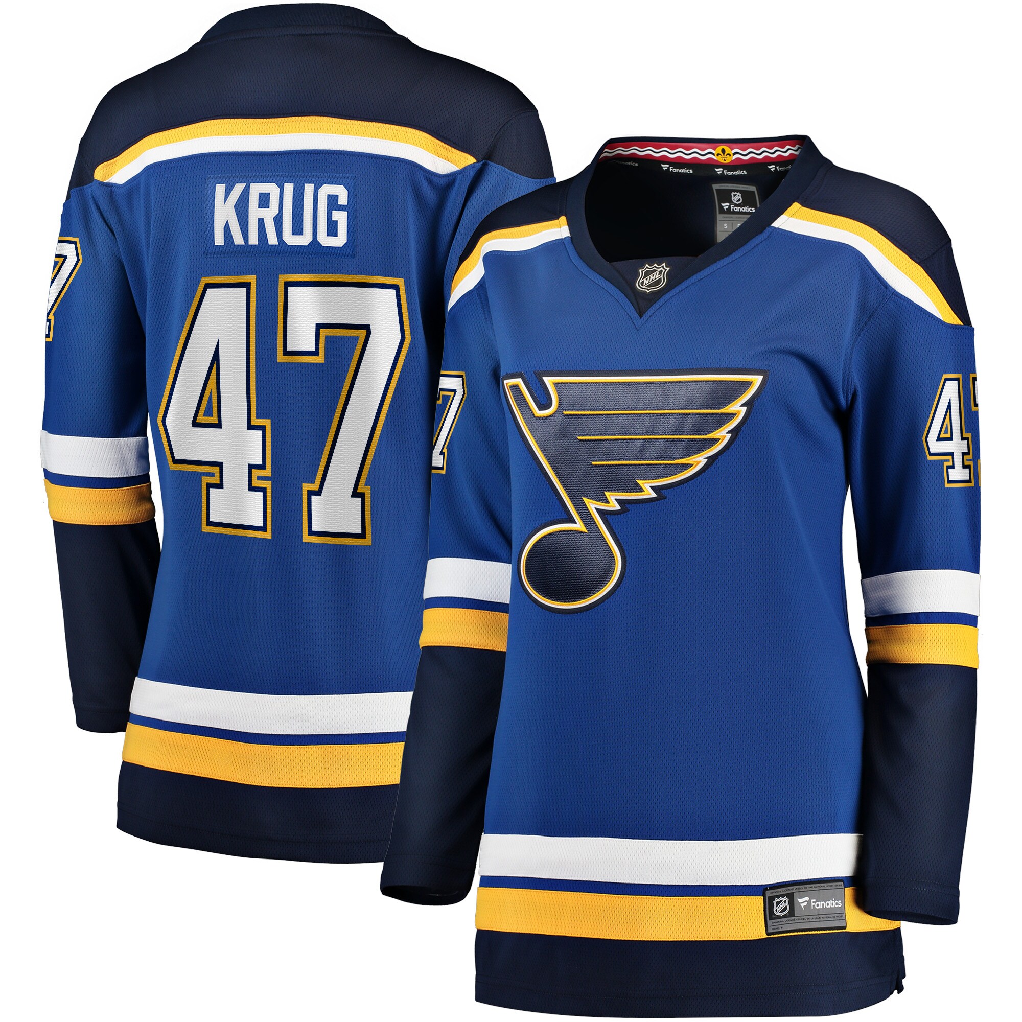 Women's St. Louis Blues Torey Krug Blue Home Premier Breakaway Player Jersey