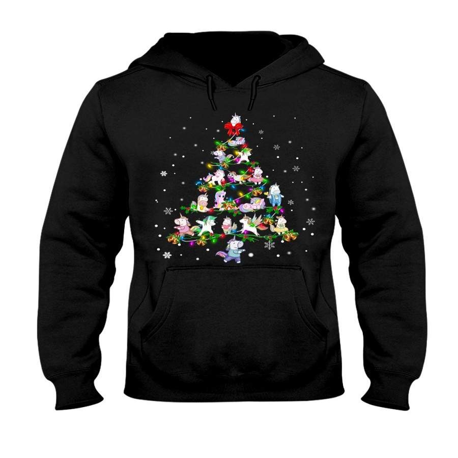 Unicorn Christmas Tree Christmas Gift Hoodie