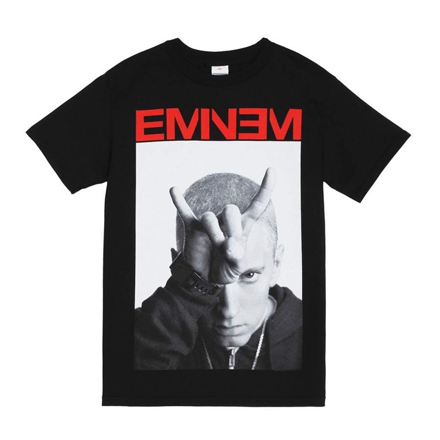 YPS Fashion Men’s Summer T-shirt Eminem Devil Horns Men’s Cotton T-shirt Men Casual T Shirt